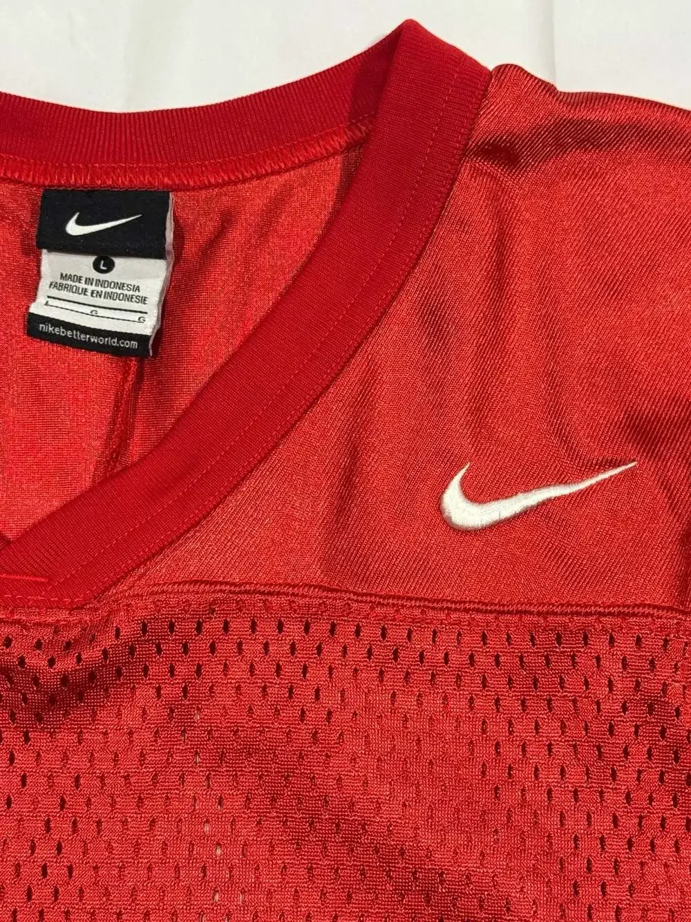 Y2k Nike Team Red Mesh Football Practice Jersey